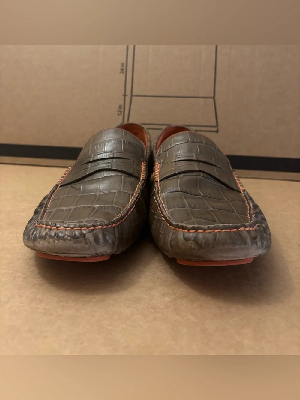 Donald J. Pliner croc embossed